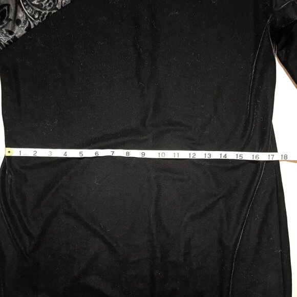 Womens SZ 12 Velvet dress Long Sleeves Evening Elegant Formal Wear holiday - Picture 9 of 12